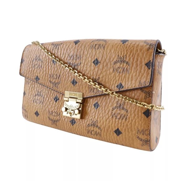 MCM Tracy Medium Shoulder Bag MYZ 28AME05 CO001 Vicetos 2-way clutch Brown... - Picture 3 of 12